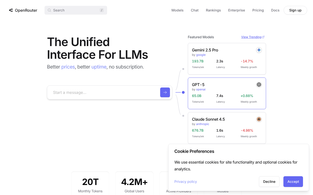 OpenRouter screenshot 1