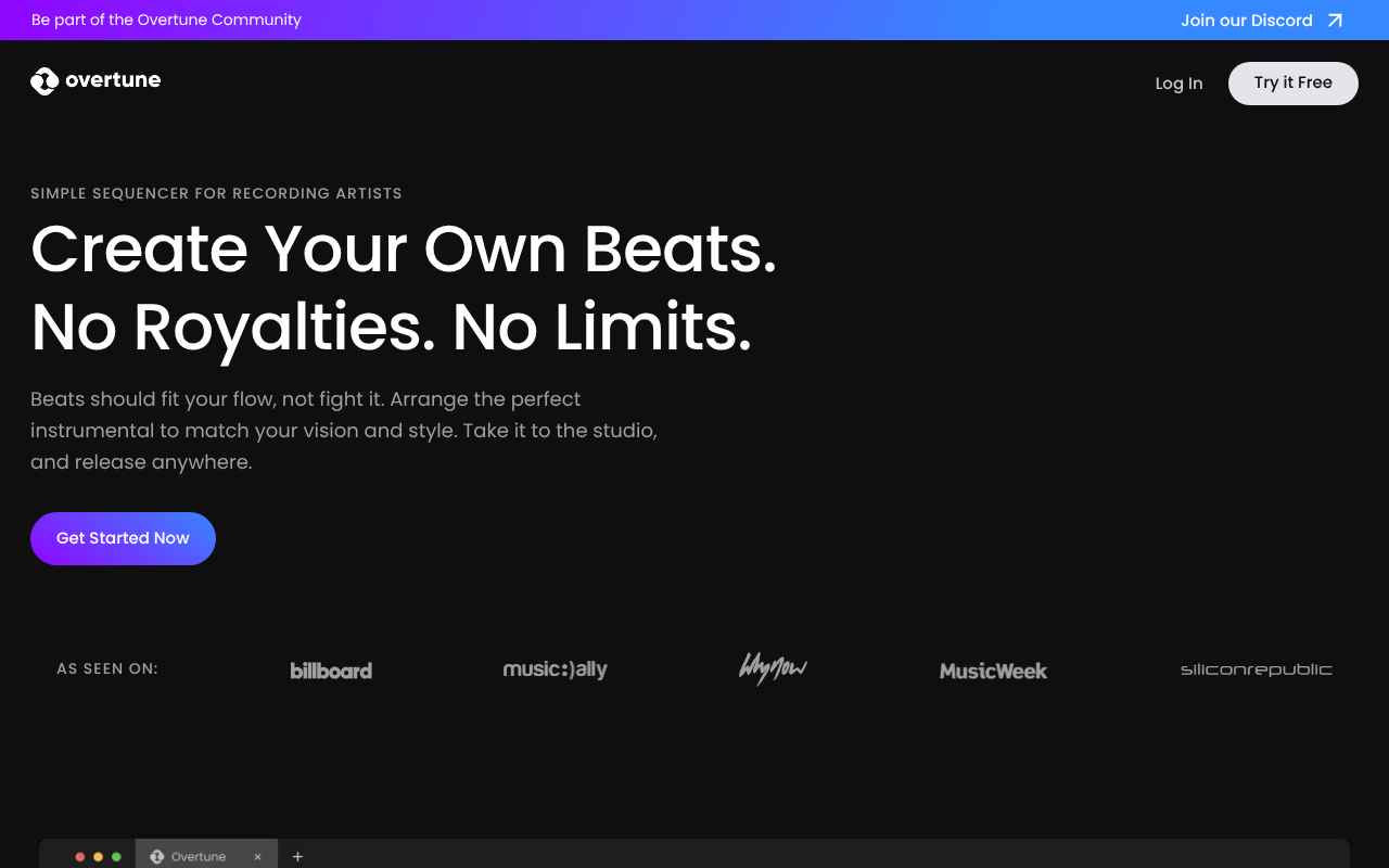 Overtune screenshot 1