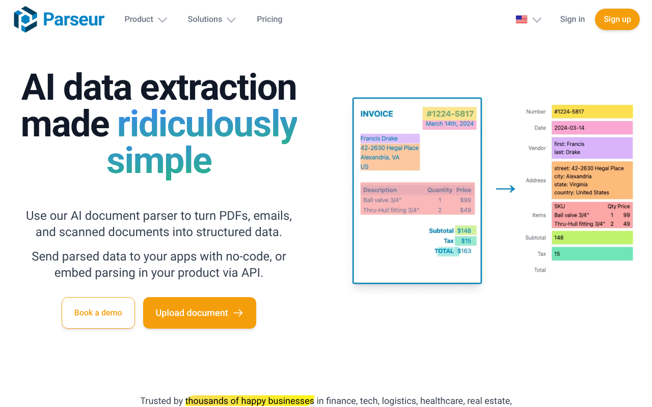 Parseur screenshot 1