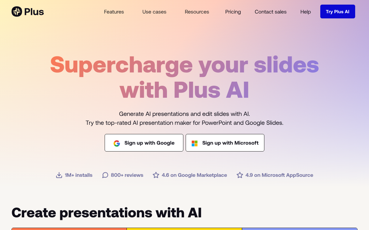 Plus AI for Google Slides screenshot 1