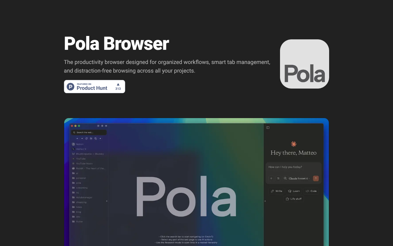 Pola Browser screenshot 1