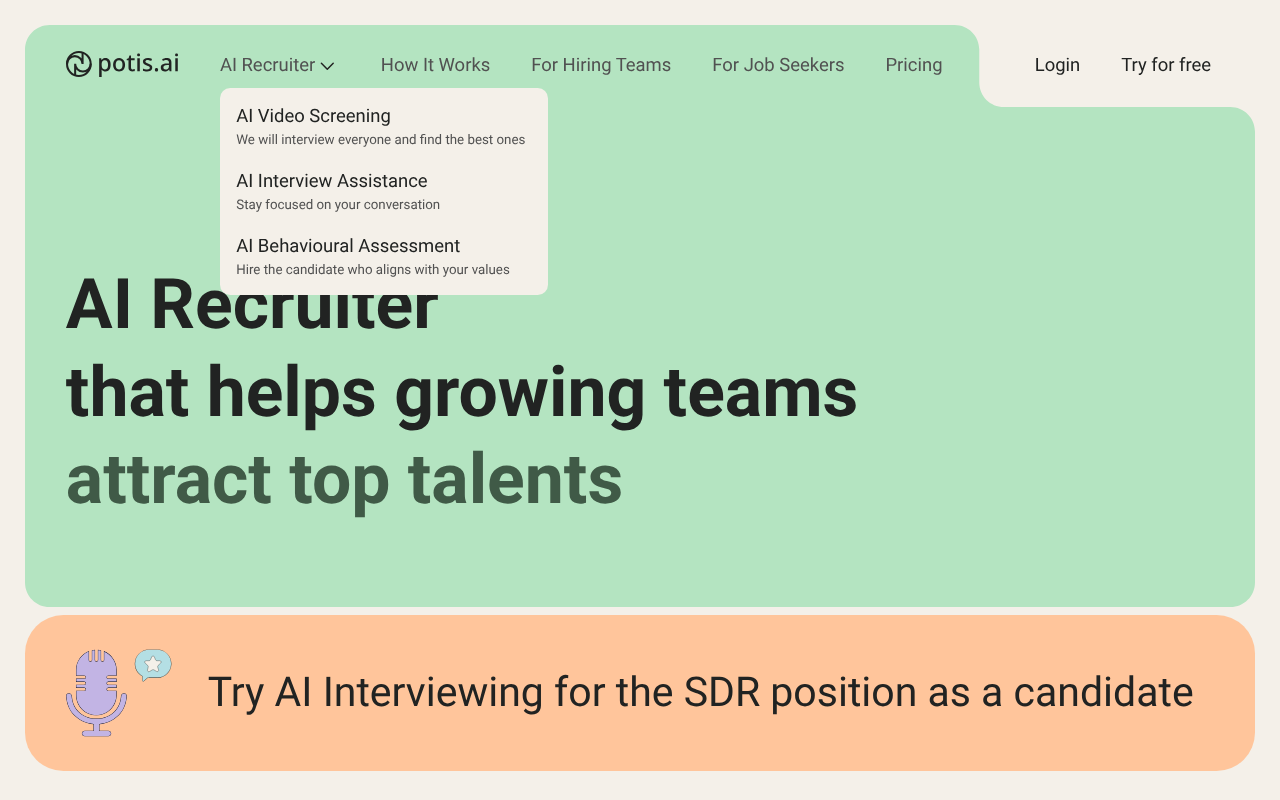 Potis.ai screenshot 1