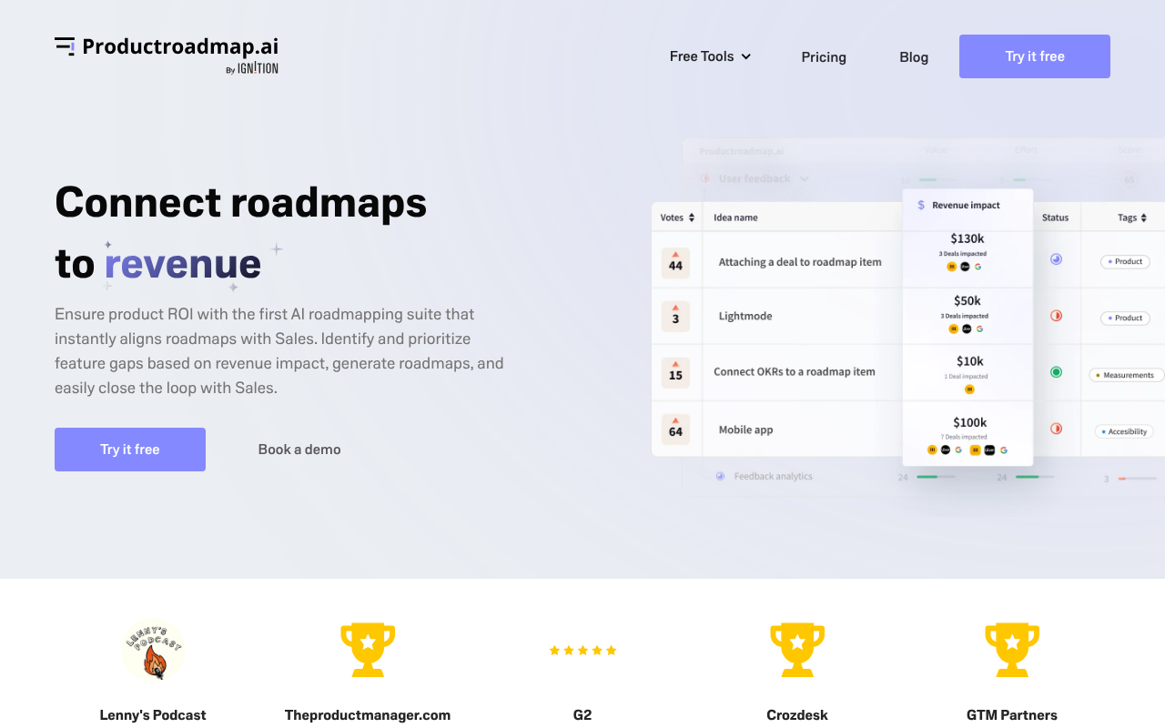 ProductRoadmap.ai screenshot 1