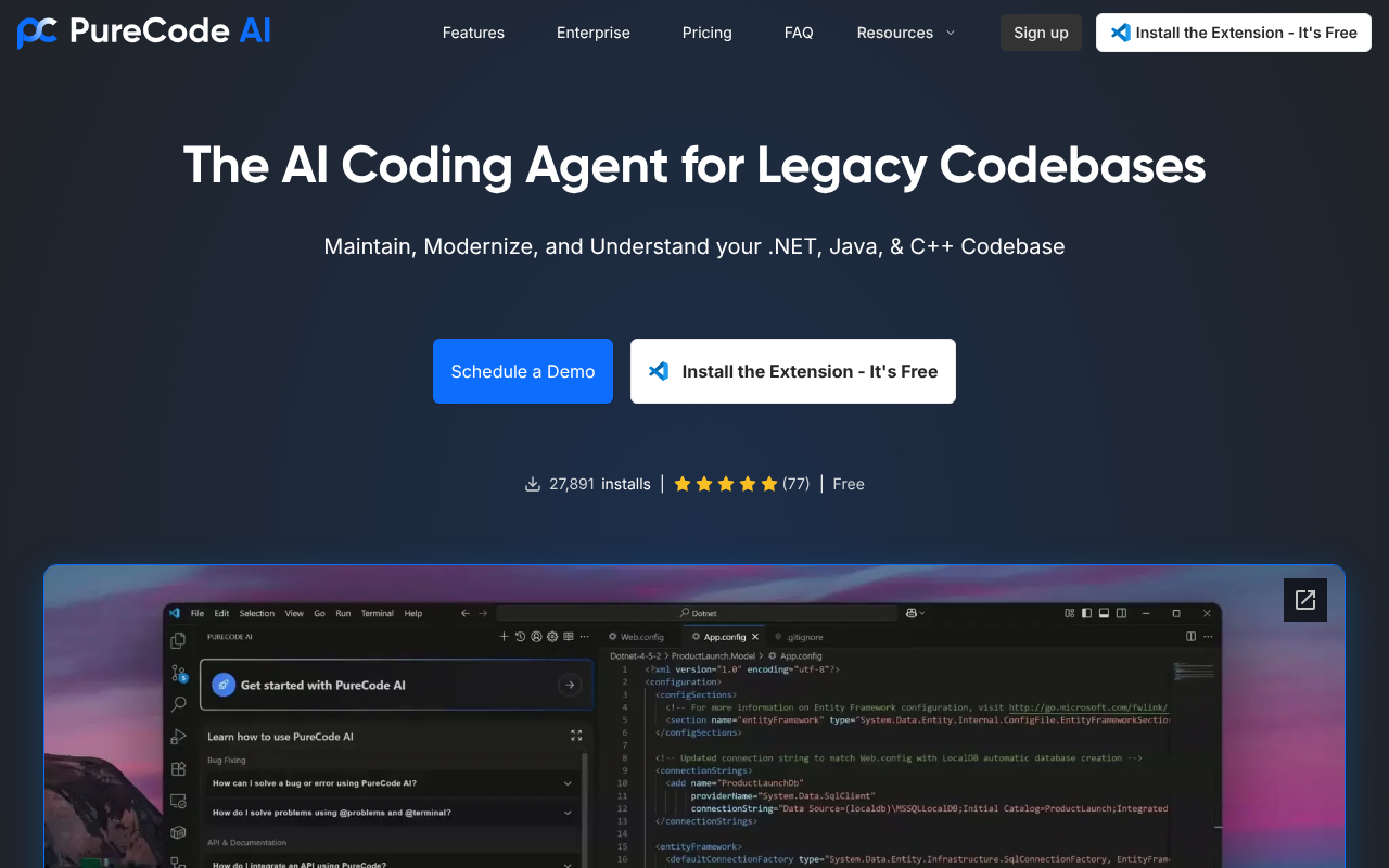 PureCode.ai screenshot 1