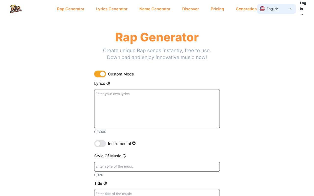 Rap Generator screenshot 1