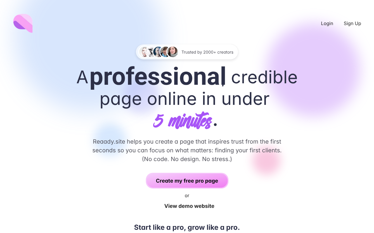 Reaady.site screenshot 1