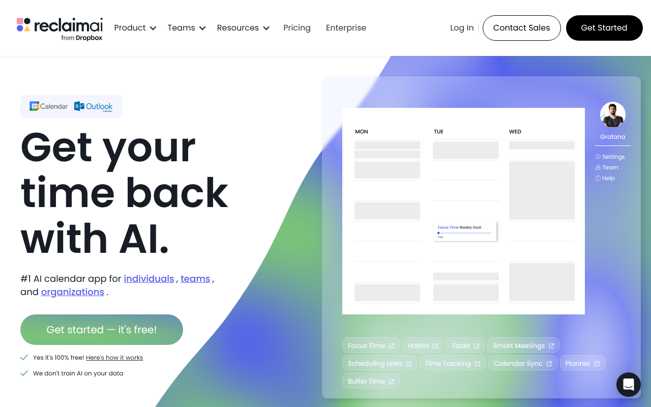 Reclaim.ai screenshot 1