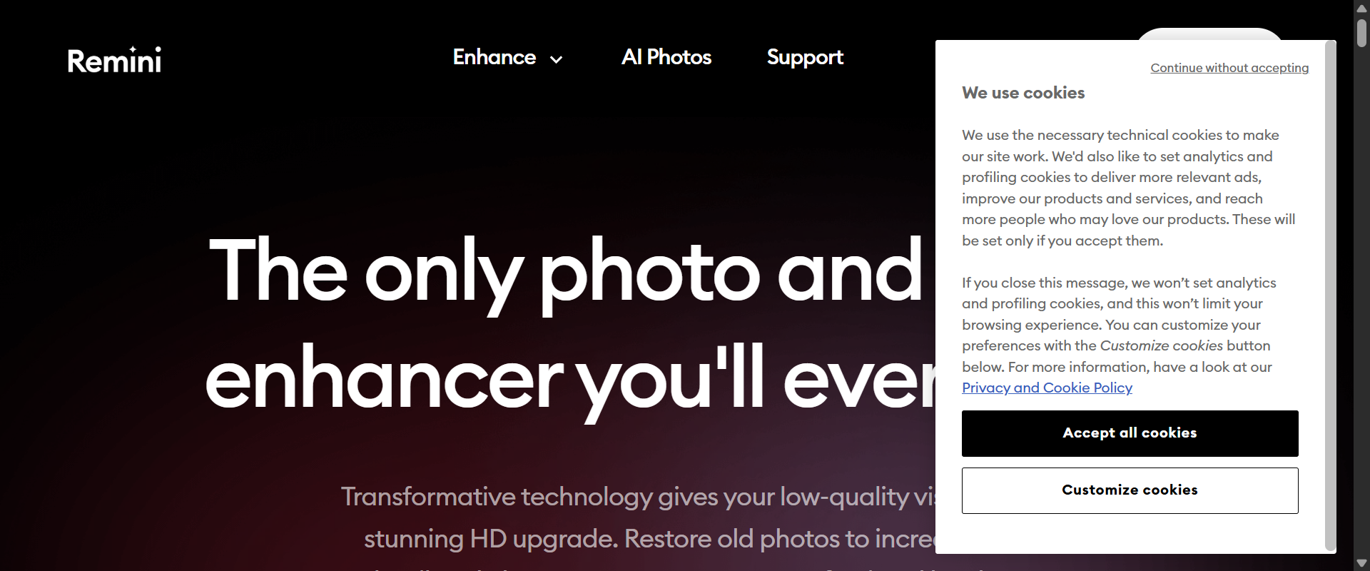 Remini AI screenshot 1
