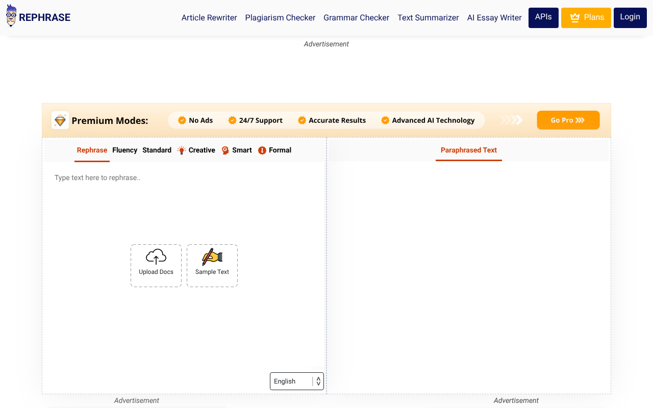 Rephrase.info screenshot 1