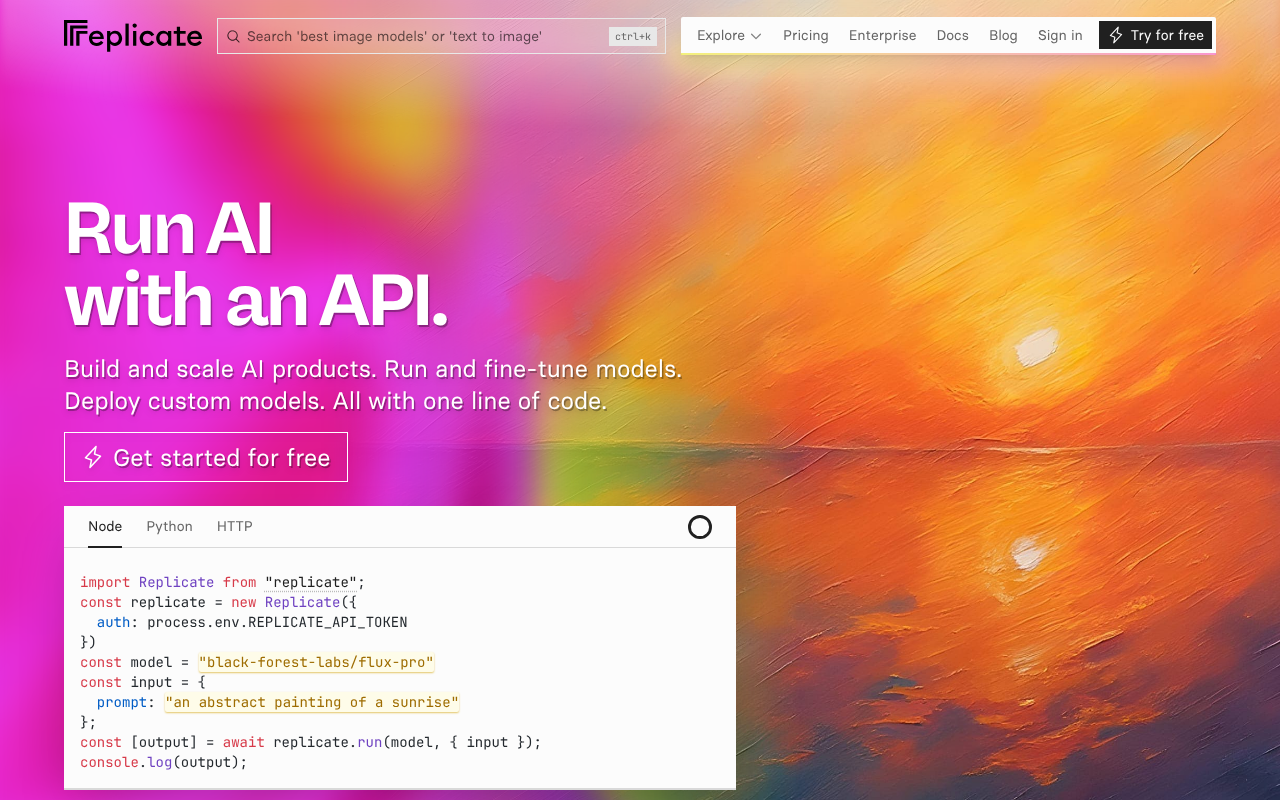 Replicate screenshot 1
