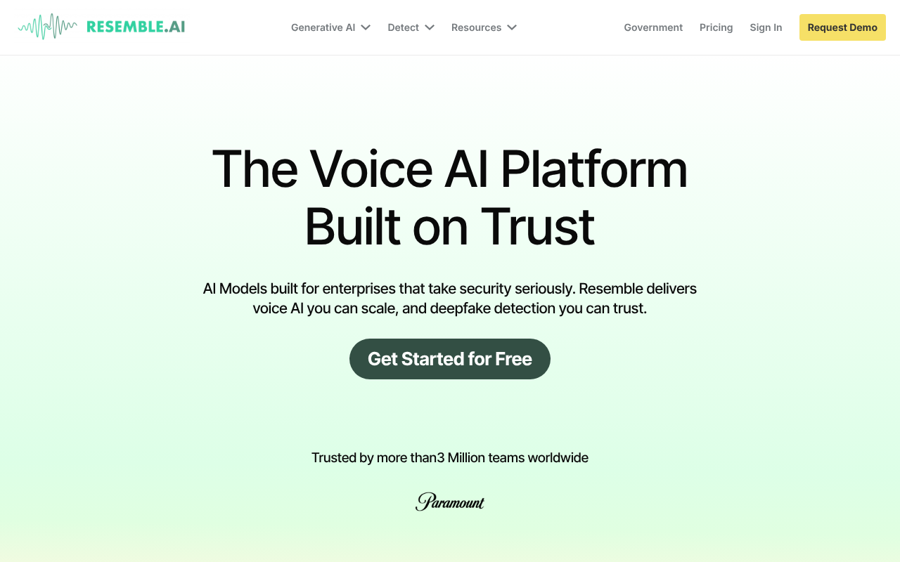 Resemble.ai screenshot 1