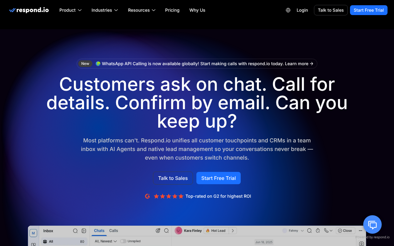 Respond.io screenshot 1