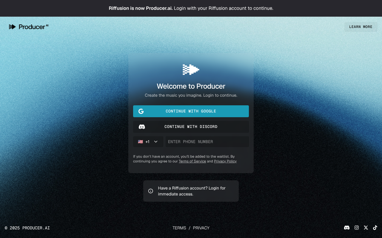 Riffusion screenshot 1