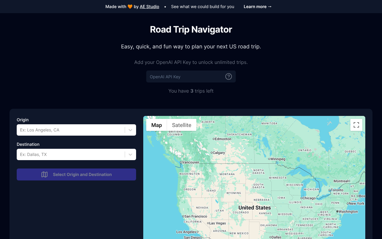 Roadtrip Navigator screenshot 1