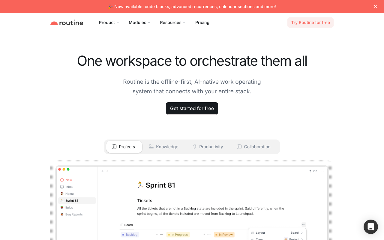 Routine screenshot 1