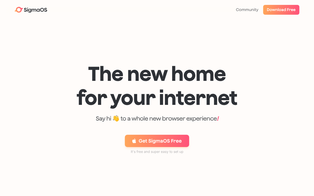 SigmaOS screenshot 1
