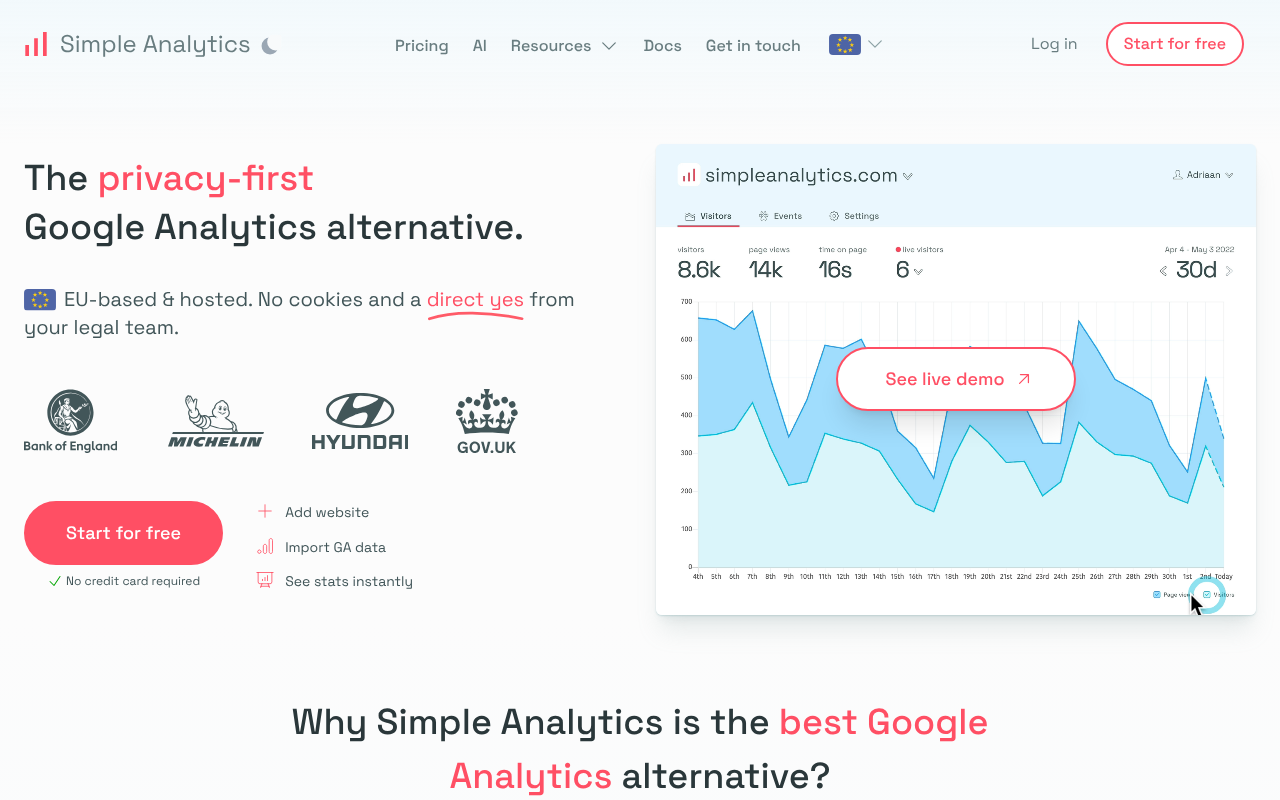 Simple Analytics screenshot 1