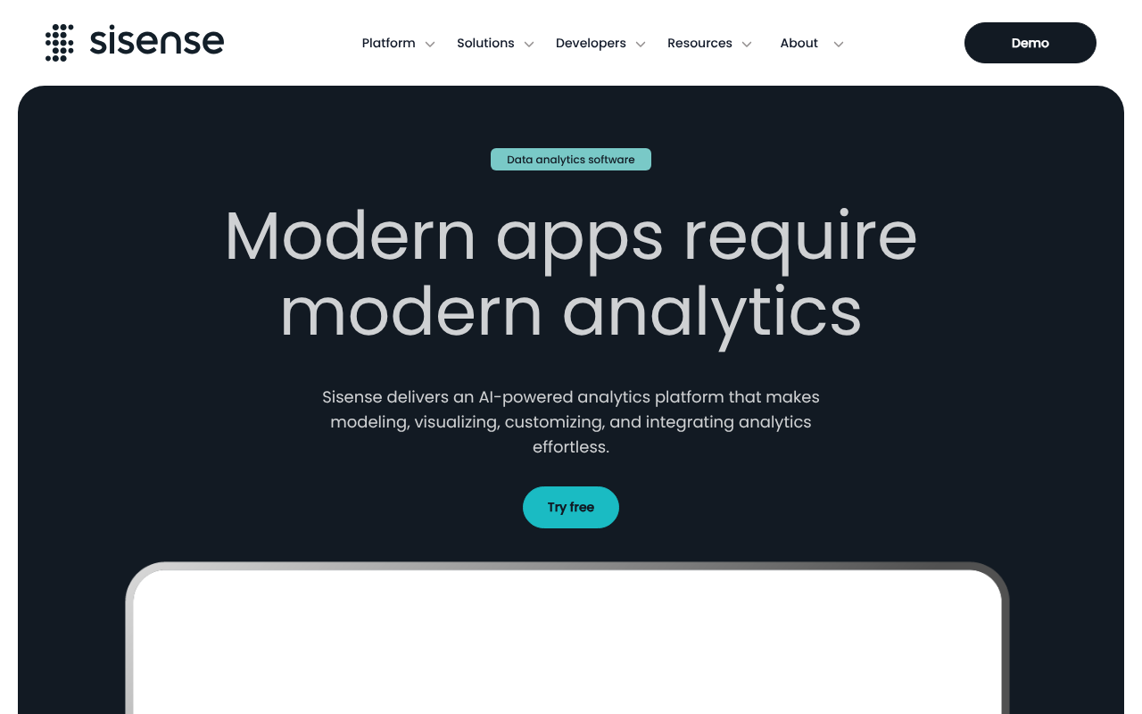 Sisense screenshot 1