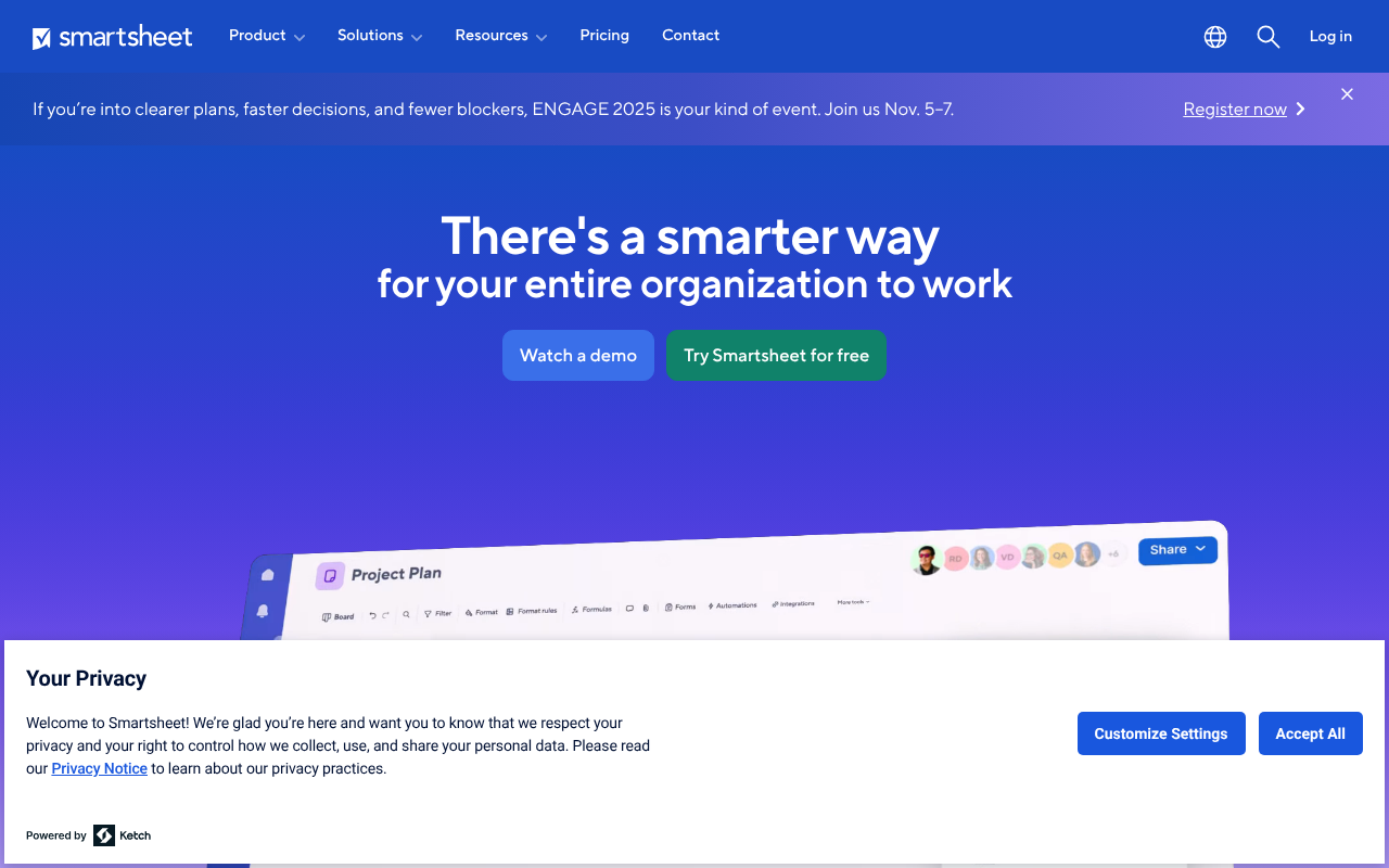 Smartsheet screenshot 1