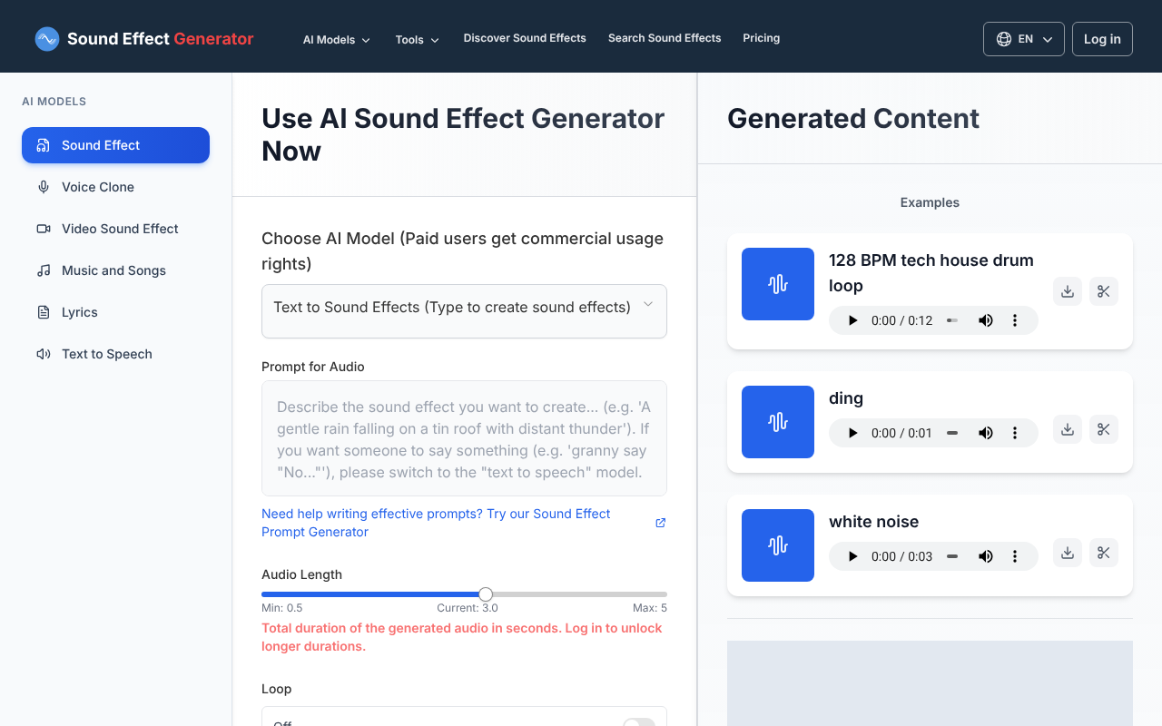 Sound Effect Generator screenshot 1