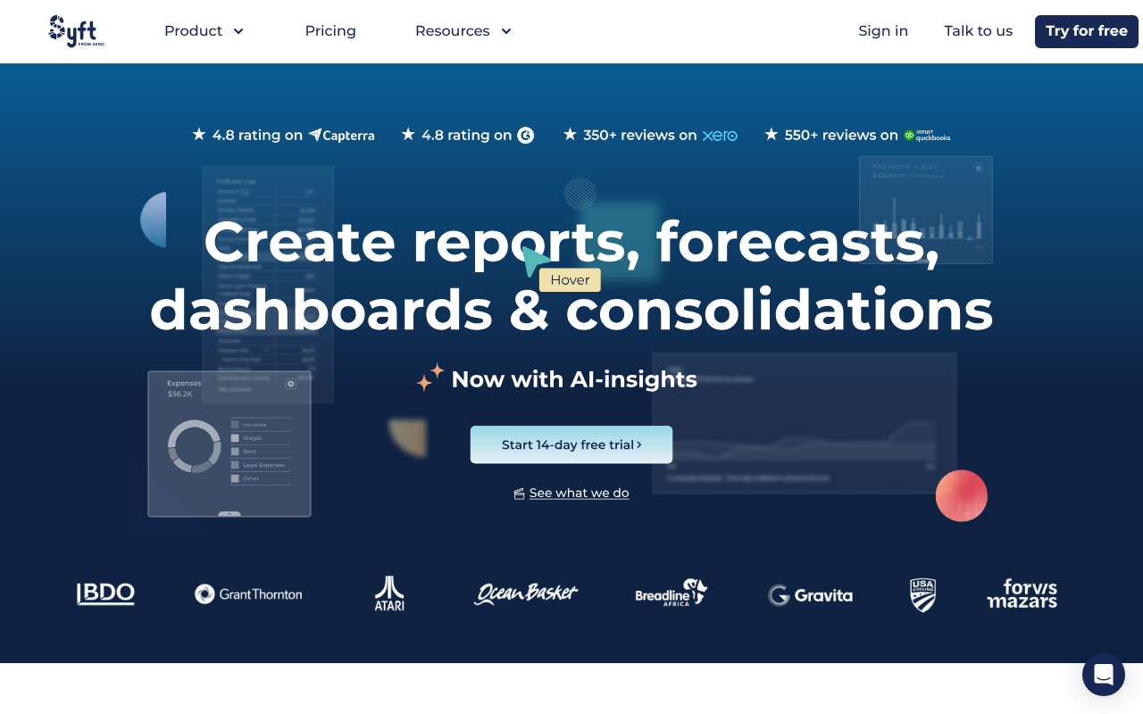 Syft Analytics screenshot 1