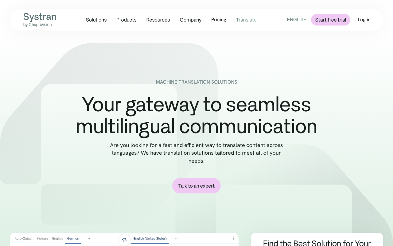 SYSTRAN screenshot 1