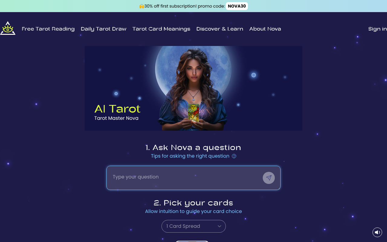 TarotNova.ai screenshot 1