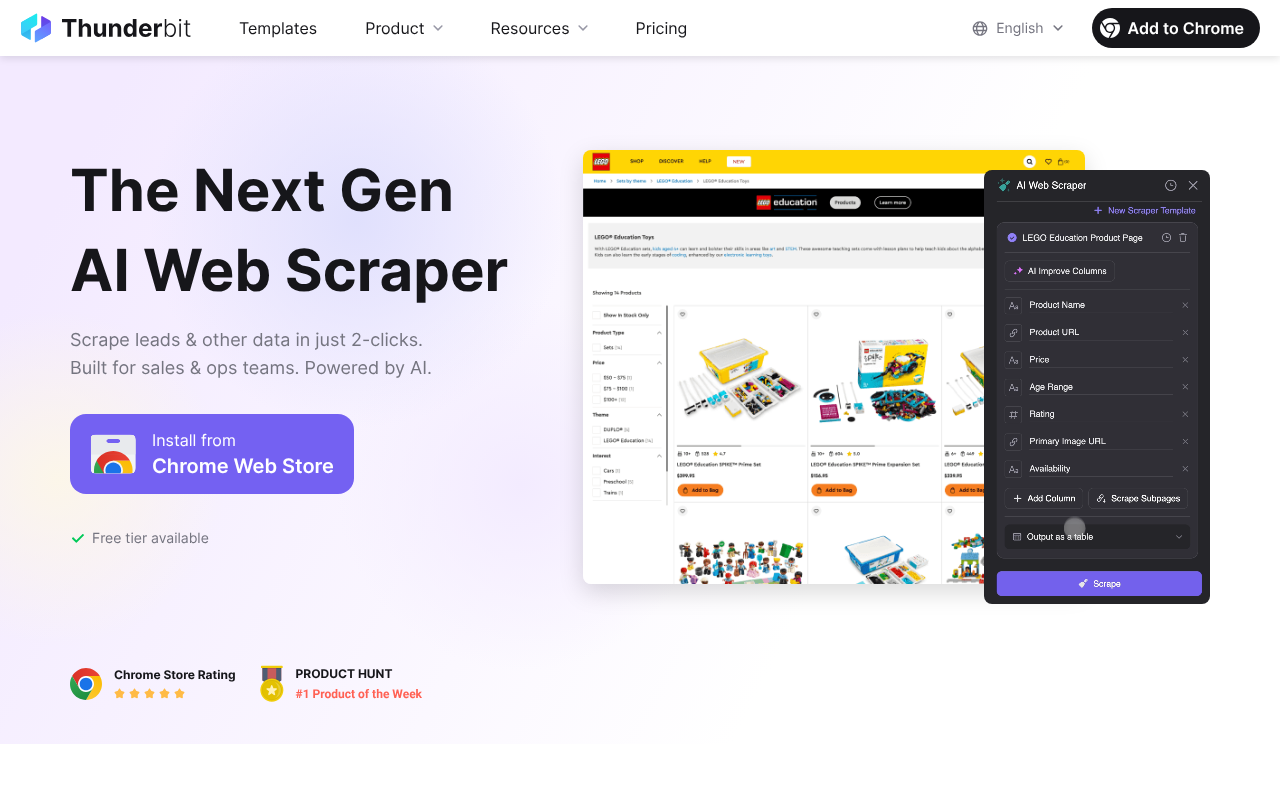 Thunderbit screenshot 1