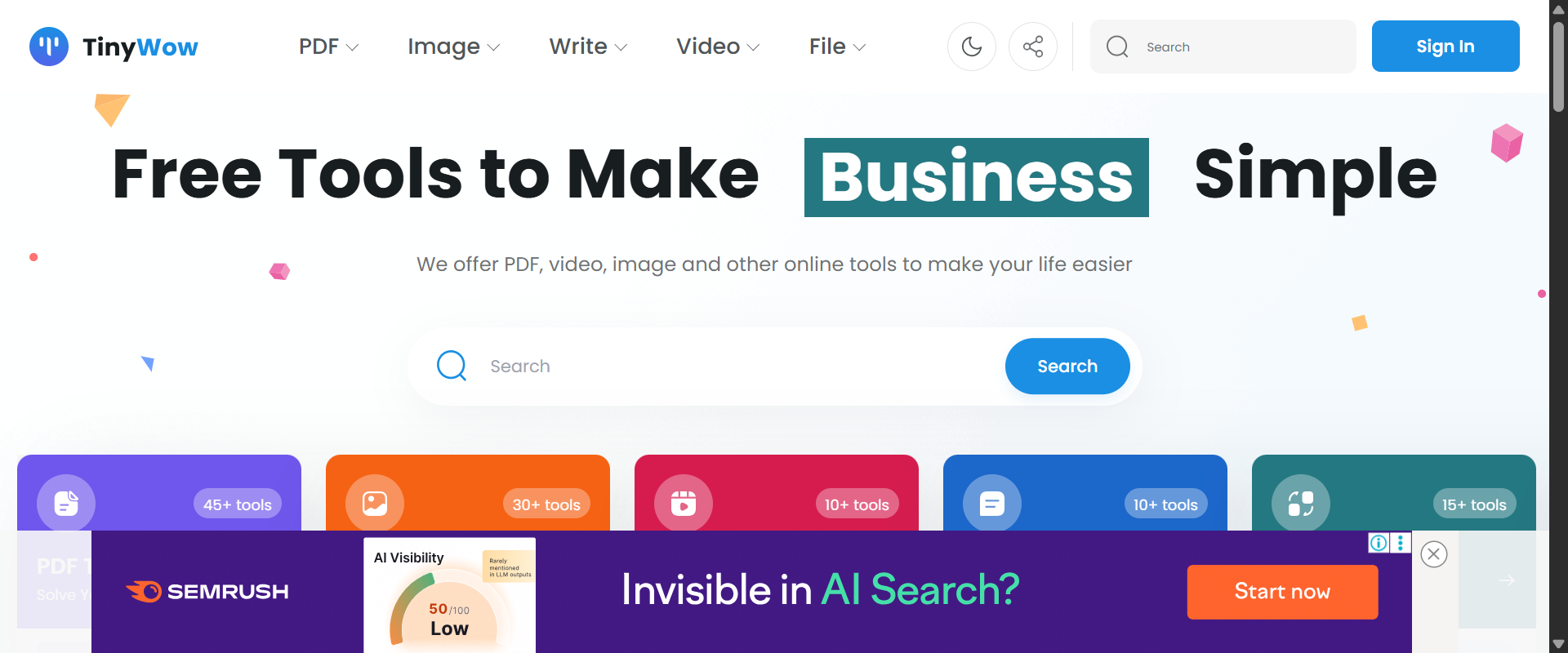TinyWow screenshot 1