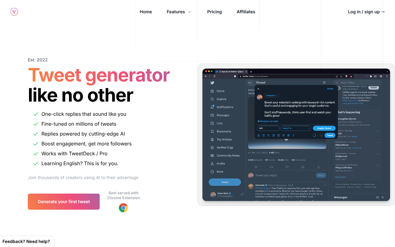 TweetAI screenshot 1