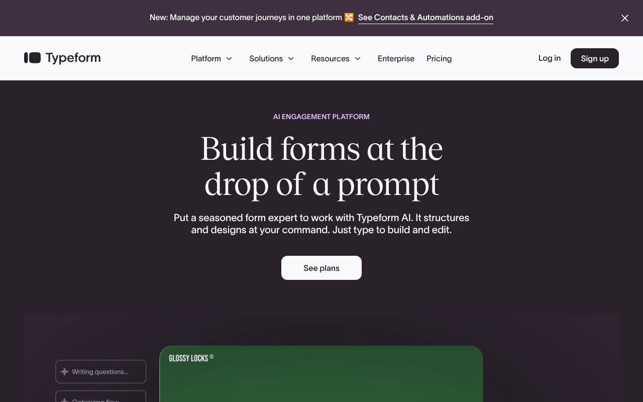 Typeform screenshot 1