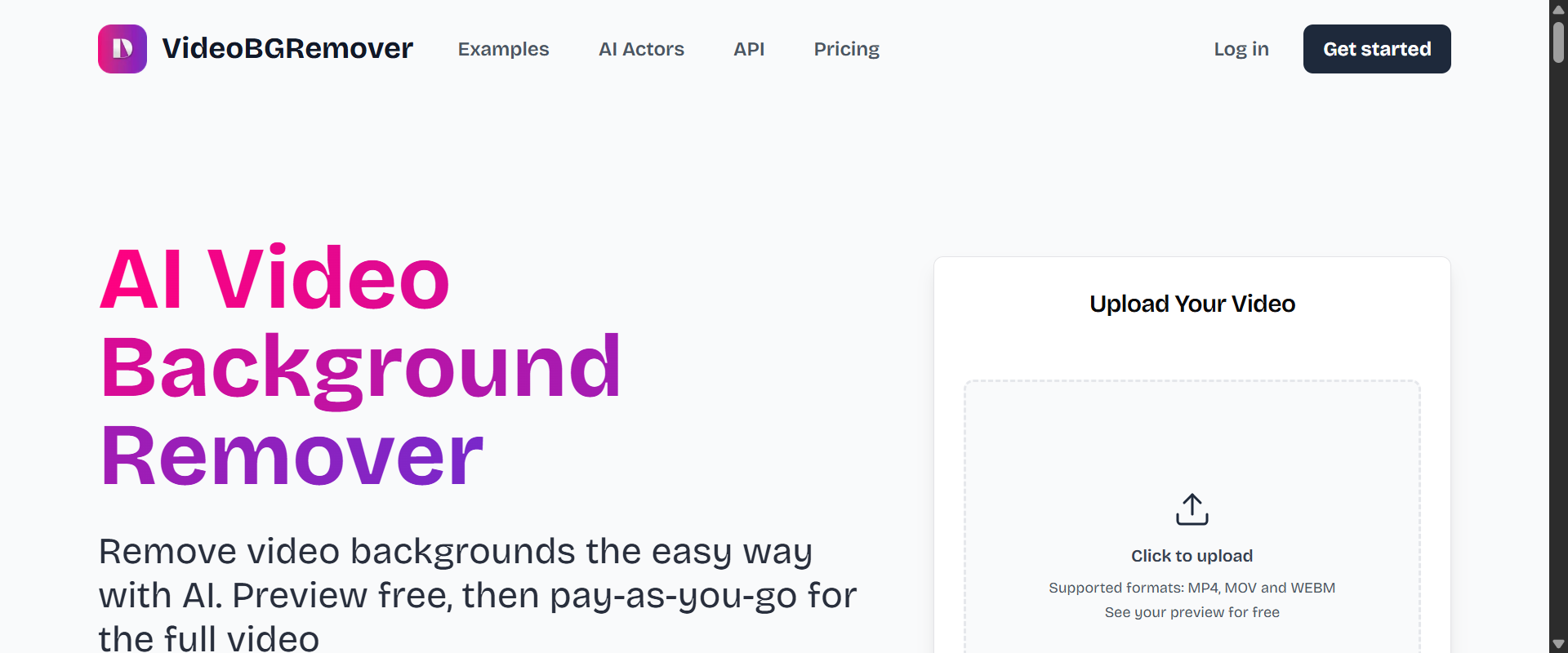 VideoBG Remover screenshot 1
