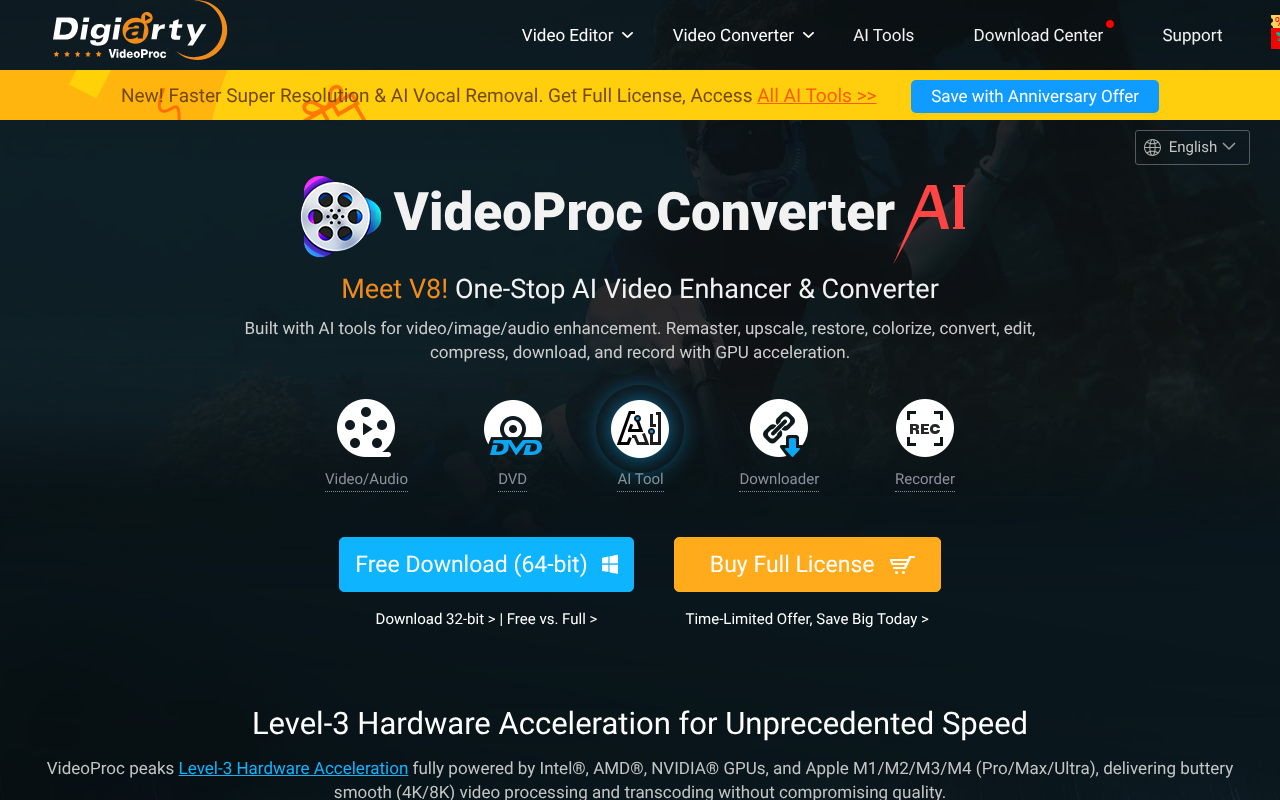 VideoProc Converter AI screenshot 1