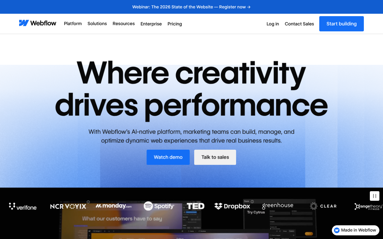Webflow screenshot 1