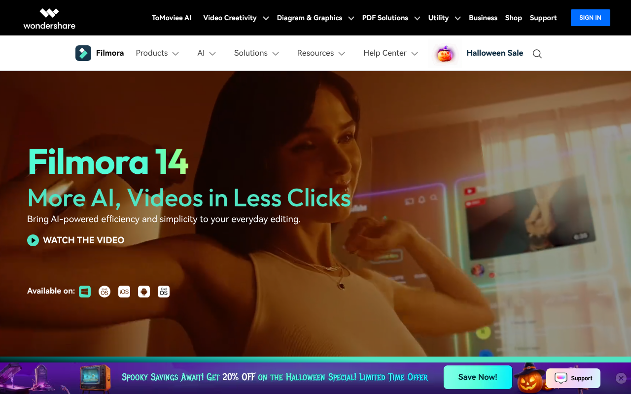 Wondershare Filmora screenshot 1
