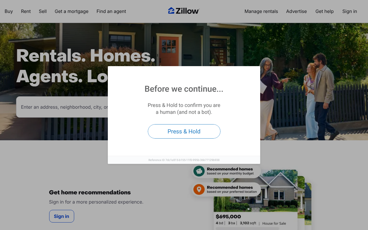 Zillow screenshot 1